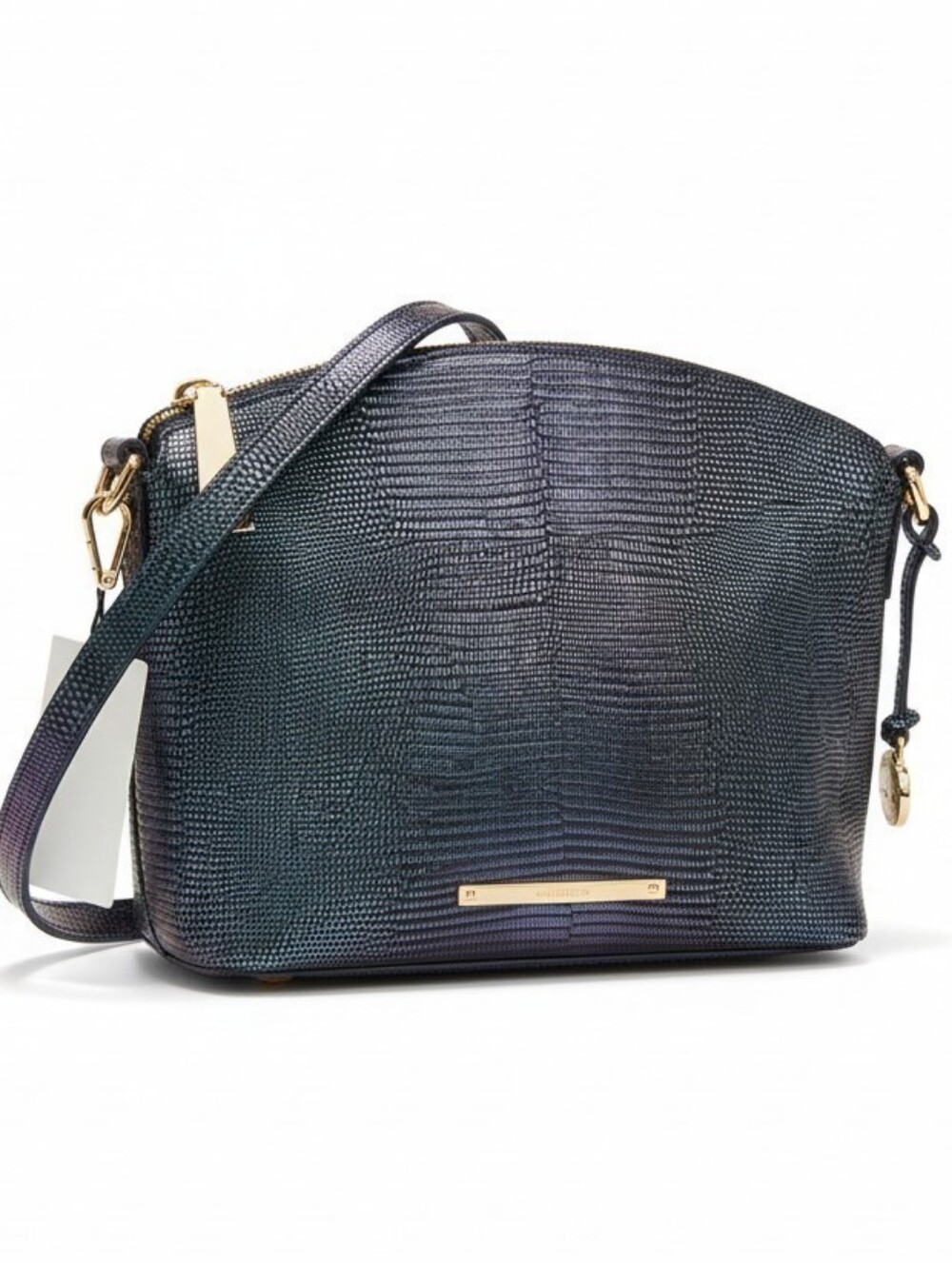 ▪️Brahmin Midnight Blue Mini Duxbury Blue Assorted Genuine Leather Crossbody Bag